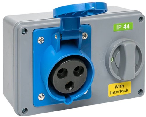 Розетка кабельная с блокировкой и выключателем EKF PROxima 1423 32А 2Р+PЕ 230В IР44 синий фото Розетка кабельная с блокировкой и выключателем EKF PROxima 1423 32А 2Р+PЕ 230В IР44 синий картинка